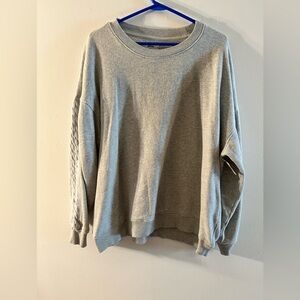 Aerie oversized sweatshirt color grey size large